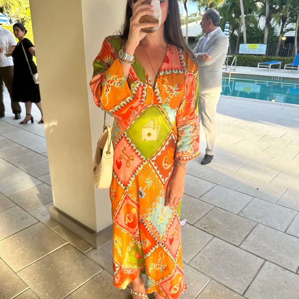 Never Fully Dressed Vibrant Patchwork Midi Dress - Picture 5 of 5